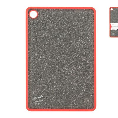 Borghese chopping board in granite effect polypropylene with anti-slip silicone border and 20x30 cm cutting board hanging hole. Alessandro Borghese - The luxury of simplicity
