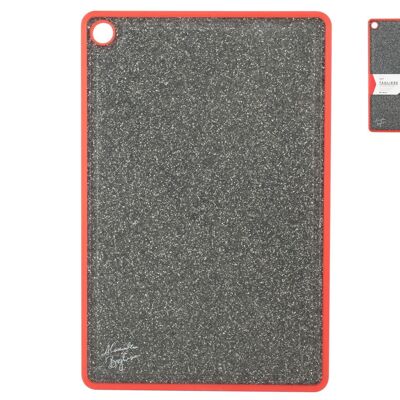 Borghese chopping board in polypropylene with granite effect with anti-slip silicone border and grip hole 25x38 cm. Alessandro Borghese - The luxury of simplicity