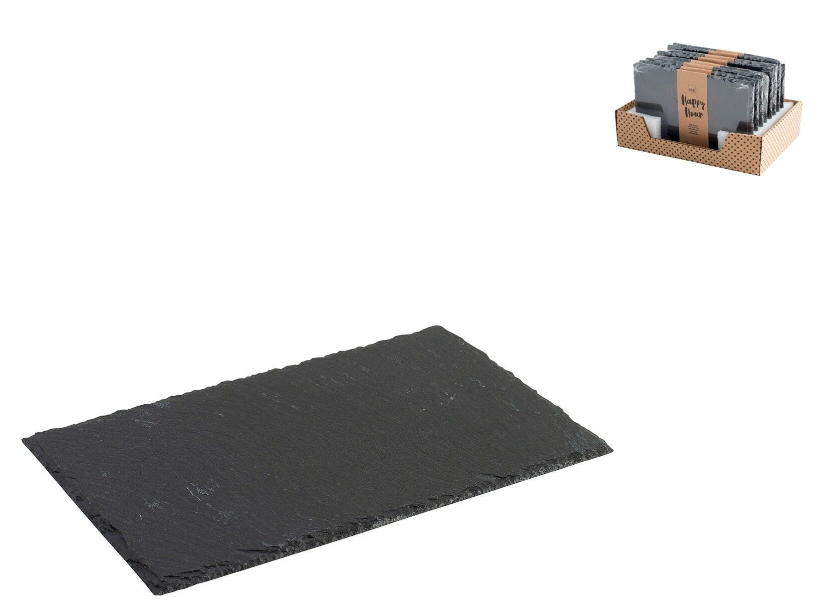 Tagliere Happy Hour in ardesia rettangolare cm 14x22 con piedini antiscivolo