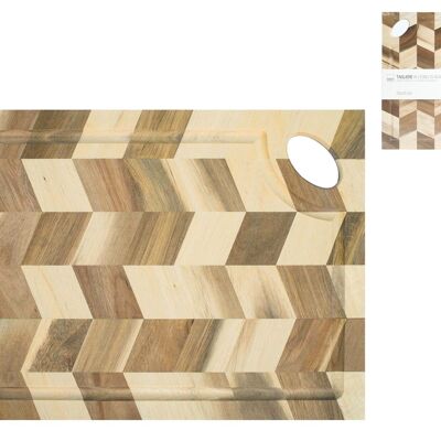 Tabla de cortar de madera de acacia 32x24x1,5 rectangular