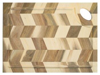Planche à découper en bois d'acacia 32x24x1,5 rectangulaire 3