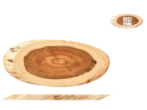 Tagliere ovale Wood in legno cm 40x20x2