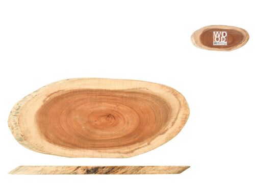 Tagliere ovale Wood in legno cm 50x20x2