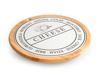Planche à fromage en bois avec plateau en céramique amovible cm, 28,5 3