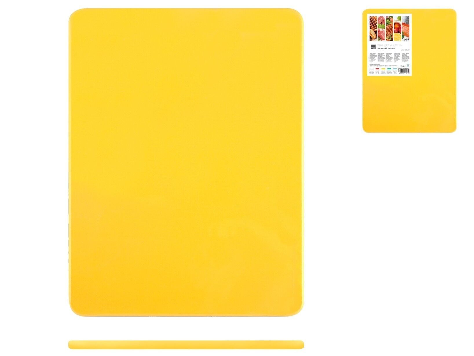 Tabla de Cortar Polipropileno Amarillo 51x38x1,2 cm