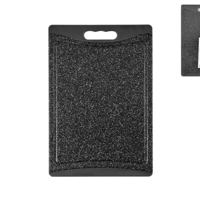 Polypropylene Granite Chopping Board 35x24cm Non-slip Edge with Sauce Collector.