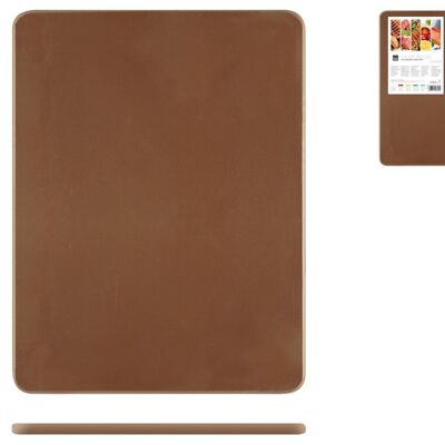 Brown polypropylene chopping board 51x38x1.2 cm