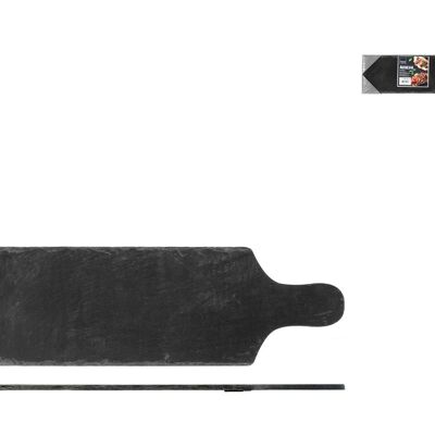 Rectangular cutting board 1 handle in slate 42x12.5 cm