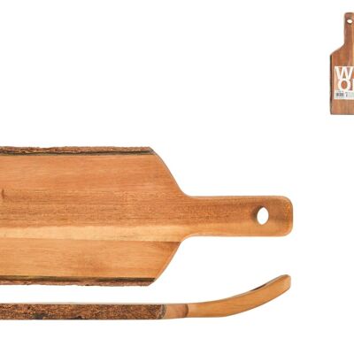 Wood rectangular cutting board in wood 30x12x4.5 cm