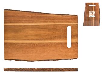 Planche à découper rectangulaire en bois 40x28x2 cm 6