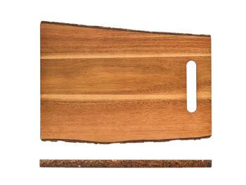 Planche à découper rectangulaire en bois 40x28x2 cm 8