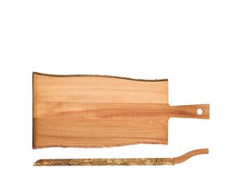 Planche à découper rectangulaire en bois 45x20x4,5 cm 7