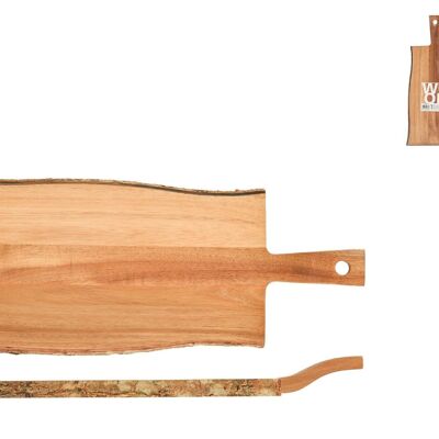 Planche à découper rectangulaire en bois 45x20x4,5 cm