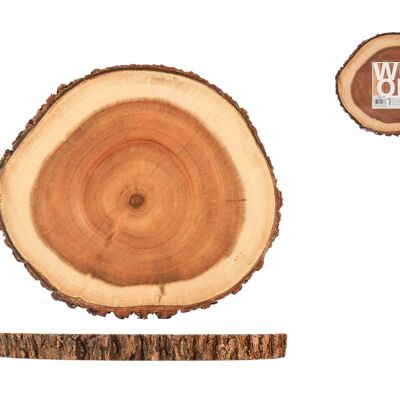 Round Wood cutting board in wood cm 23