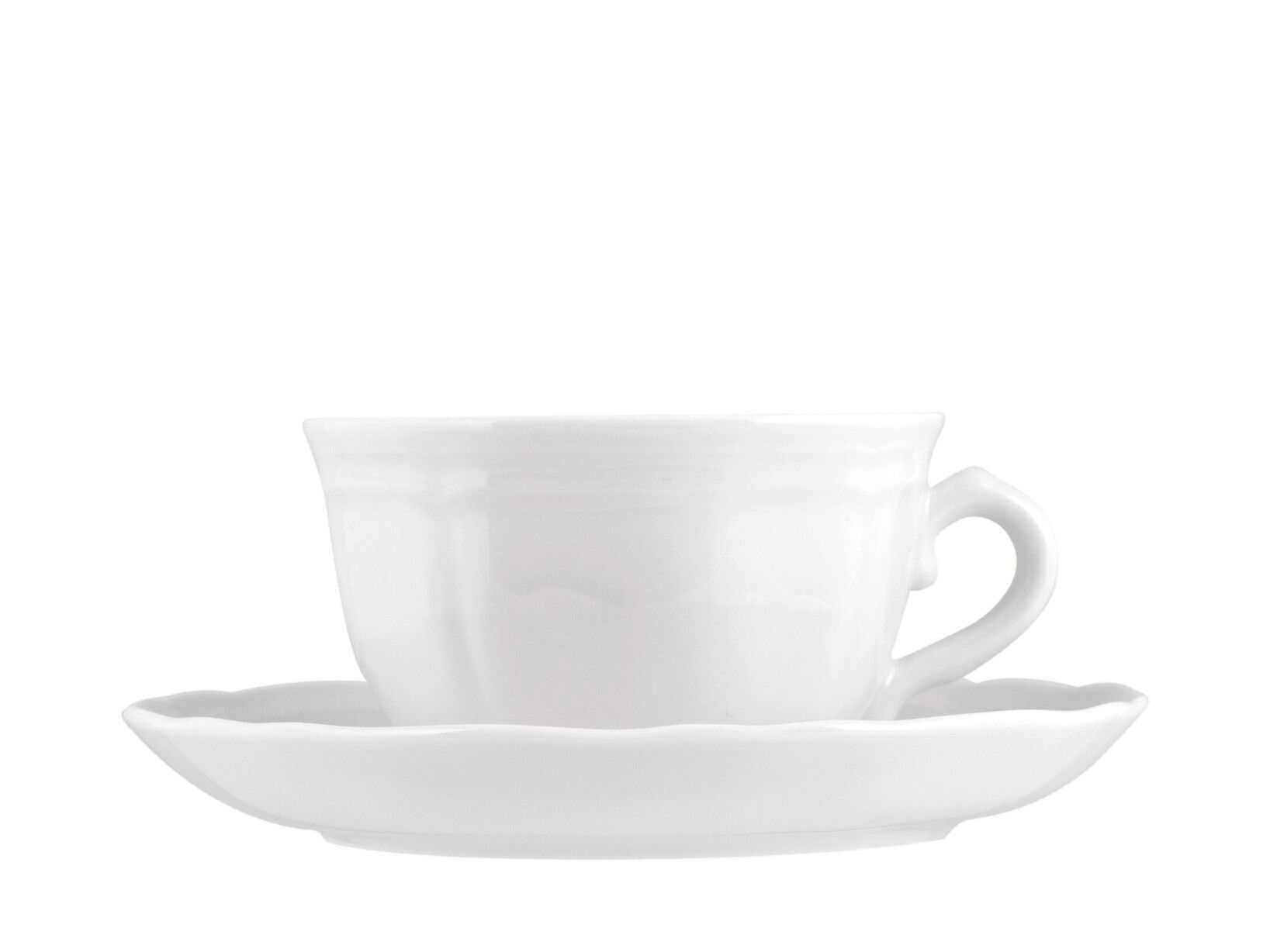 Alba coffee cup in porcelain with white plate cc 100