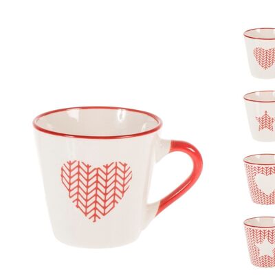 Tasse à café au crochet en porcelaine fine sans assiette avec décoration assortie cc 90