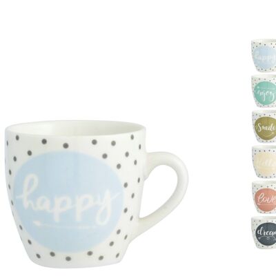 Enjoy coffee cup in new bone china without plate with assorted decoration cc 100