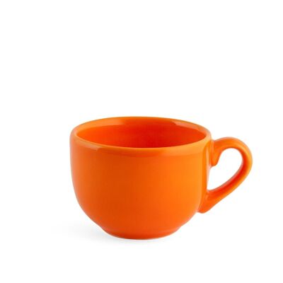 Taza de café de cerámica Iris sin plato naranja cc 100
