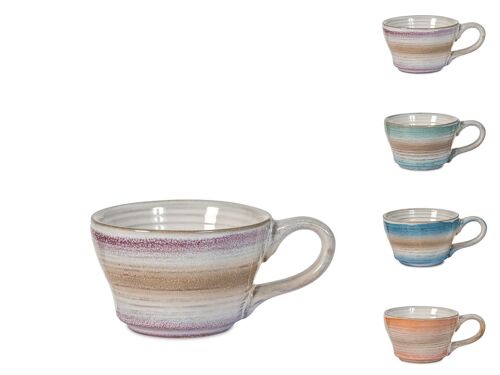 Tazza caffè Java in stoneware senza Piatto colori assortiti cc 90