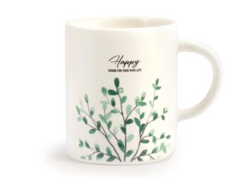 Tasse à café en porcelaine fine à décor botanique assortie sans assiette cc 90. 9