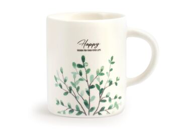 Tasse à café en porcelaine fine à décor botanique assortie sans assiette cc 90. 4