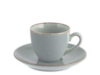 Tasse à café Pearl en porcelaine couleurs assorties avec assiette cc 90 7