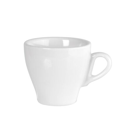 Birnenkaffeetasse aus weißem Porzellan ohne Platte cc 85