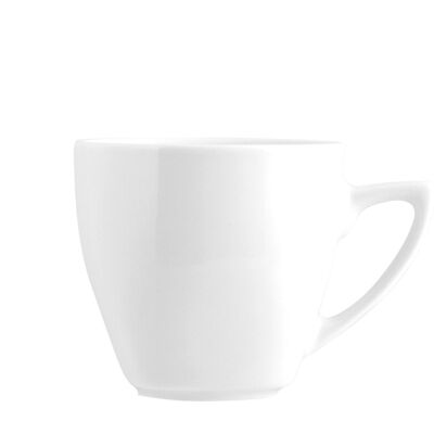 Taza de café sin plato Cuadrada Porcelana Blanca
