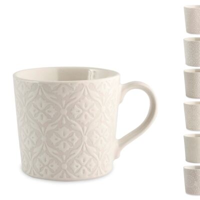 Tasse à café silhouette en grès sans assiette décor assorti cc 80