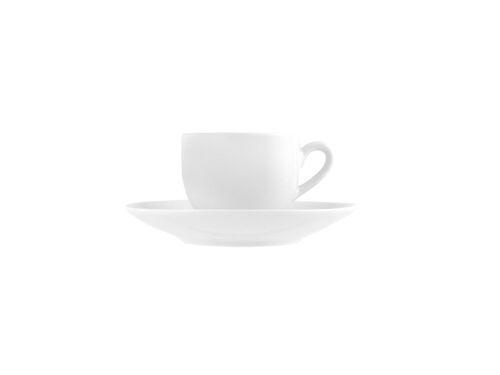 Tazza caffè Sweden in porcellana bianca con Piatto cc 100