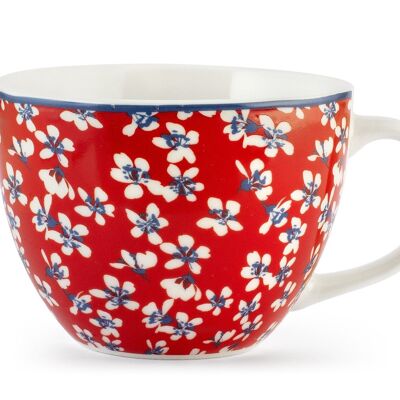 Colourfull jumbo cup without plate in decorated new bone china cc 485.