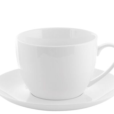 Tazza jumbo con Piatto New Bone China 430 cc