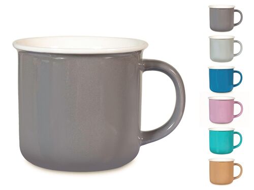 Tazza jumbo Crayon in new bone china senza Piatto colori assortiti cc 345