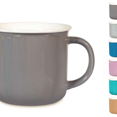 Crayon jumbo cup in new bone china without plate assorted colors cc 345