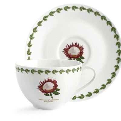Jumbo Flowers cup with decorated porcelain plate cc 370