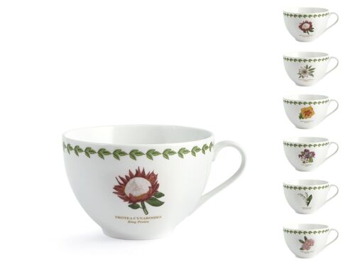 Tazza jumbo Flowers senza Piatto in porcellana decorata cc 370