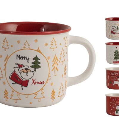 Joyful jumbo cup in new bone-china without plate with assorted decorations cc 415 Sold in