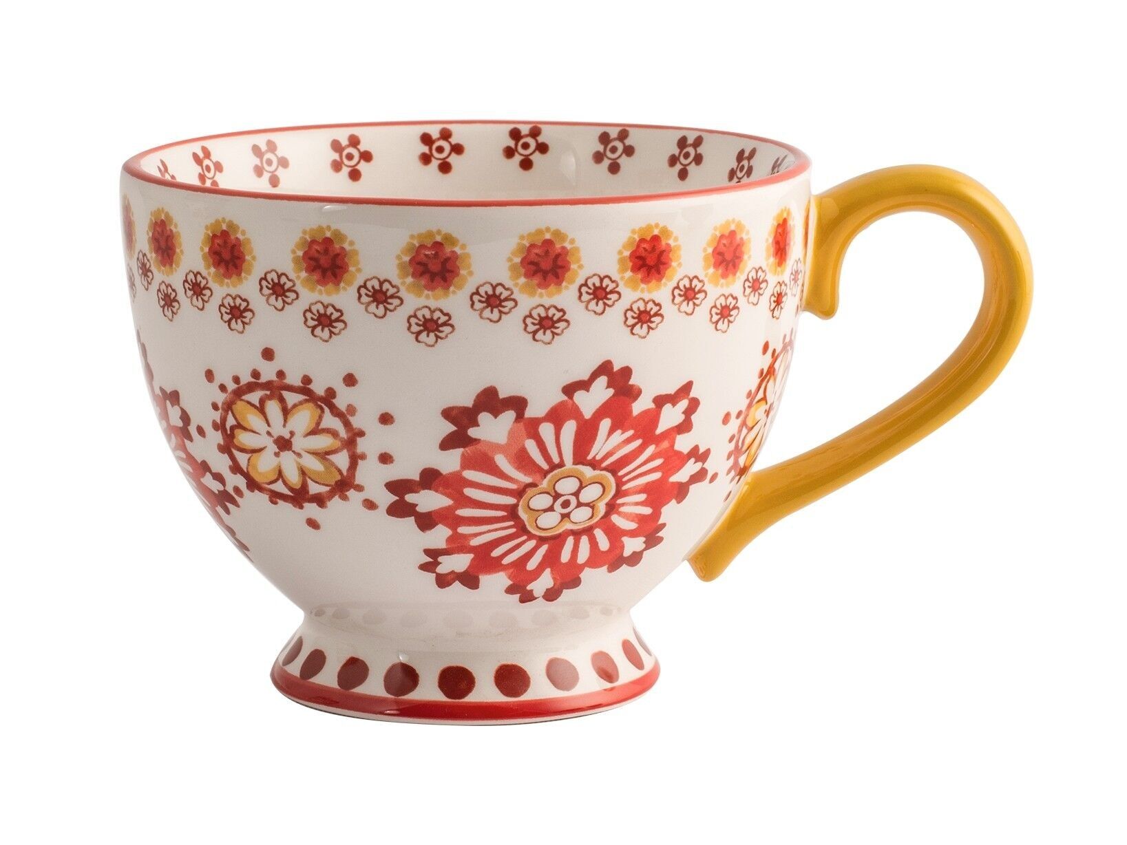 Tazza jumbo Maria Sole in ceramica senza Piatto manico ocra cc 500