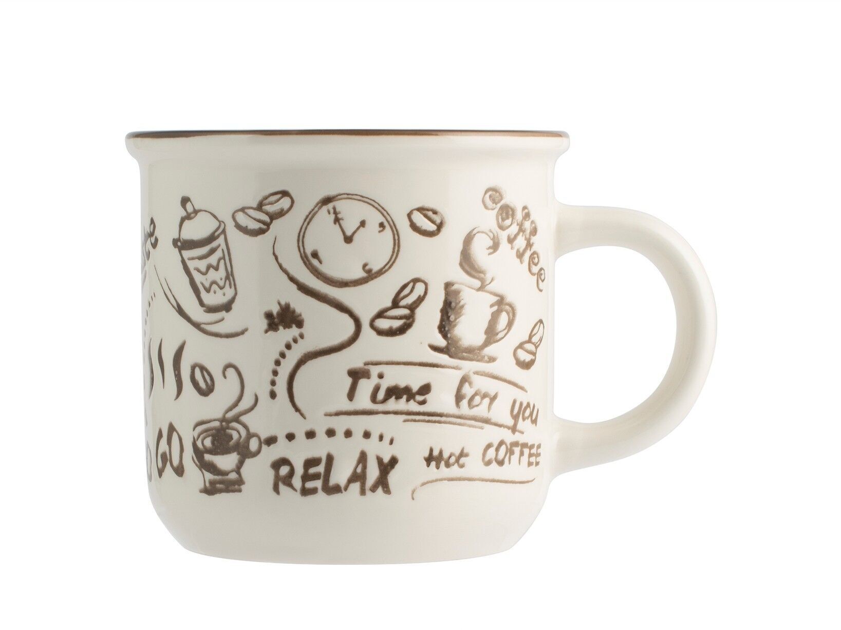 Coffee break jumbo cup en porcelana nueva sin plato cc 450