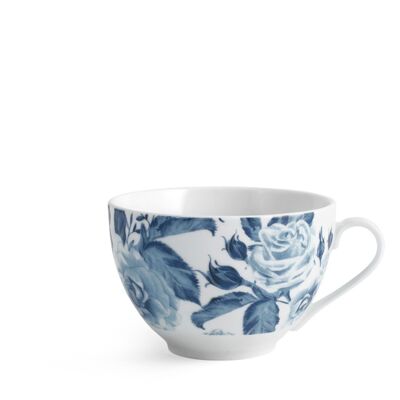 Jumbotasse Blaue Rosen ohne Porzellanteller cc370.