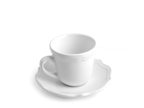 Tazza tè Ceramica Adele con Piattino cc 175