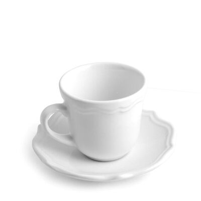 Taza de té de cerámica con plato Adele cc 175