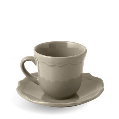 Taza de té con plato de cerámica Adele Tortora cc 175