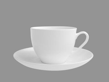 Tasse à thé avec assiette coupe bone china 235 cc 6