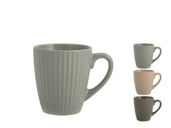 Tasse à thé campagne en grès coloris assortis cc 210 1