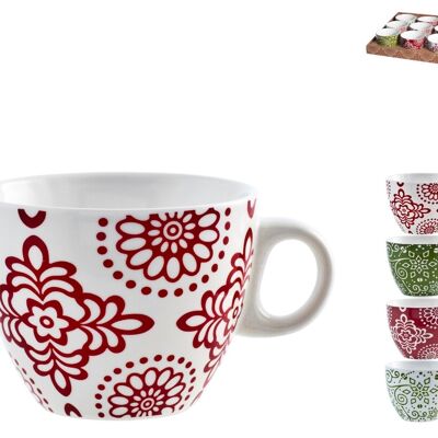 Ellen Teetasse aus New Bone China ohne Teller mit sortierter Dekoration cc 230in