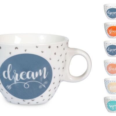 Disfruta taza de té en porcelana nueva sin plato con decoraciones variadas cc 230