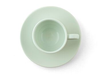Tasse à thé en céramique verte 180 cc sans assiette 6