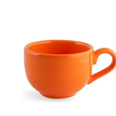 Taza de té de cerámica Iris sin plato naranja cc 180