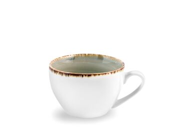 Tasse à thé méditerranéenne sans assiette intérieur blanc extérieur coloris assortis cc 150 7